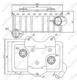 масляный радиатор, двигательное масло NRF купить