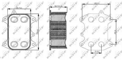 31263 NRF Радіатор охолодження масла VAG 1.2D/1.6D/2.0D 05.03- NRF купить