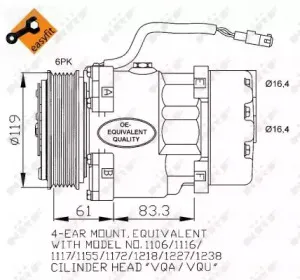 Компрессор, кондиционер NRF купить