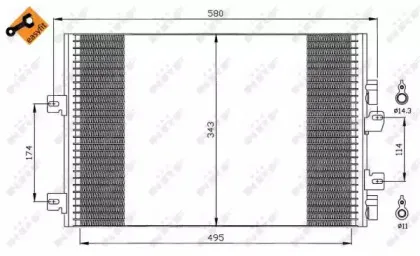 35543 NRF Радіатор кондиціонера NRF купить