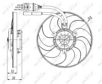 Вентилятор, охлаждение двигателя NRF купить