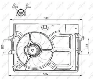Вентилятор, охлаждение двигателя NRF купить