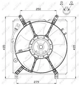 Вентилятор, охлаждение двигателя NRF купить