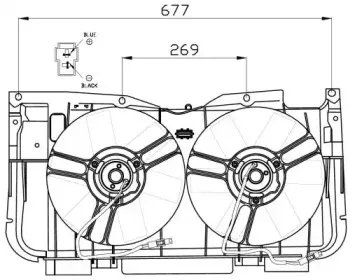 Вентилятор, охлаждение двигателя NRF купить