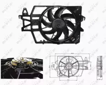 Вентилятор, охлаждение двигателя NRF купить