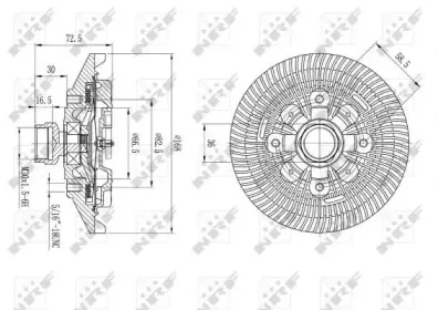 Сцепление, вентилятор радиатора NRF купить