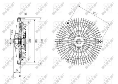 Сцепление, вентилятор радиатора NRF купить