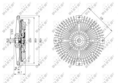 Сцепление, вентилятор радиатора NRF купить