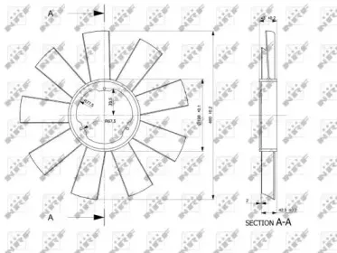 Крыльчатка вентилятора, охлаждение двигателя NRF купить