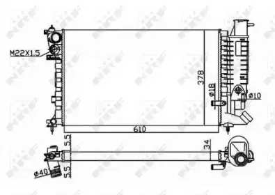 Радиатор, охлаждение двигателя NRF купить