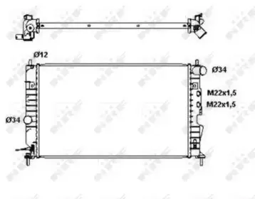 50563 NRF Радіатор основний Opel Vectra B (+AC) 1.6-2.6 09.88-07.03 NRF купить