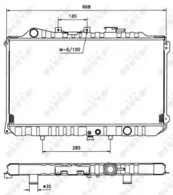 Радиатор, охлаждение двигателя NRF купить