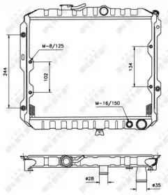 Радиатор, охлаждение двигателя NRF купить