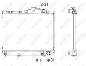 Радиатор, охлаждение двигателя NRF купить