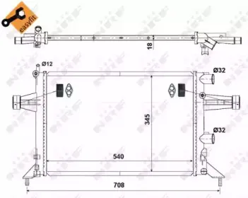 Радиатор, охлаждение двигателя NRF купить