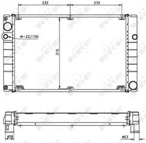 Радиатор, охлаждение двигателя NRF купить