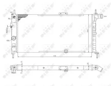 52019 NRF Радіатор охолодження Opel Kadett 1.6-1.8 84- NRF купить