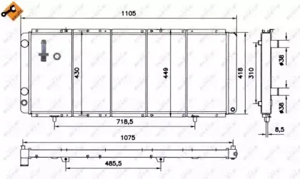 Радиатор, охлаждение двигателя NRF купить