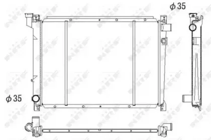 Радиатор, охлаждение двигателя NRF купить