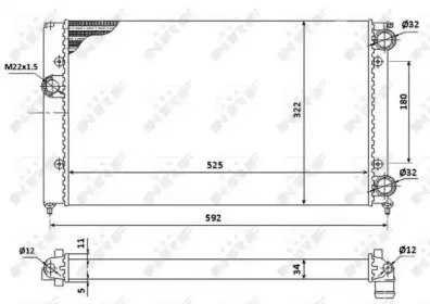 529501 NRF Радіатор охолодження NRF купить
