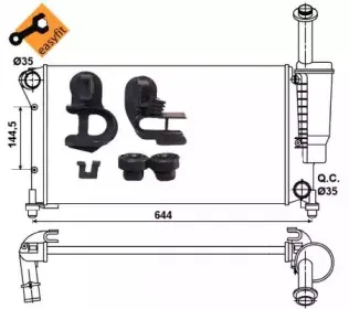 Радиатор, охлаждение двигателя NRF купить