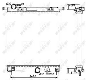 Радиатор, охлаждение двигателя NRF купить