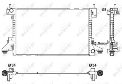 Радиатор, охлаждение двигателя NRF купить