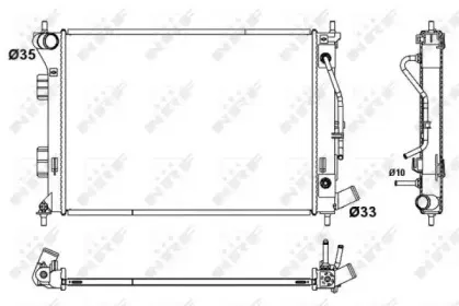 Радиатор, охлаждение двигателя NRF купить