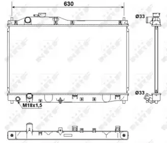 Радиатор, охлаждение двигателя NRF купить