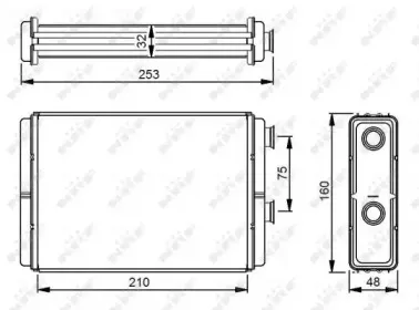 53233 NRF Радіатор опалювача салону Fiat Doblo 01- NRF купить