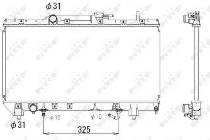 Радиатор, охлаждение двигателя NRF купить