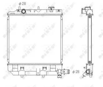 Радиатор, охлаждение двигателя NRF купить