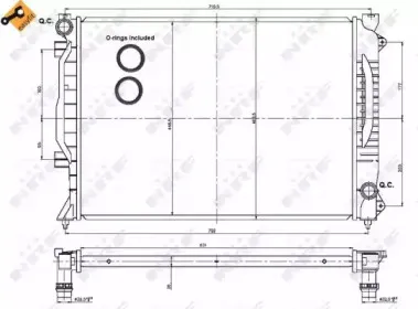 Радиатор, охлаждение двигателя NRF купить