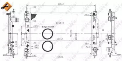 Радиатор, охлаждение двигателя NRF купить