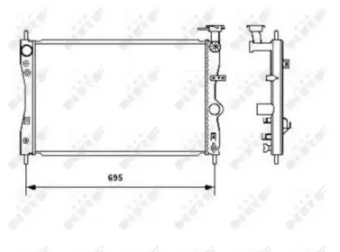 Радиатор, охлаждение двигателя NRF купить