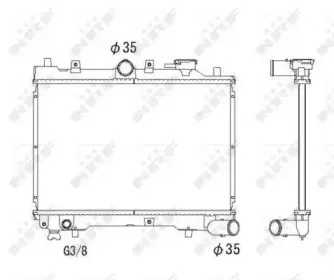 Радиатор, охлаждение двигателя NRF купить