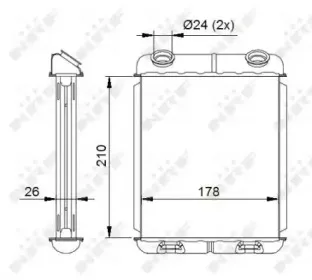Теплообменник, отопление салона NRF купить