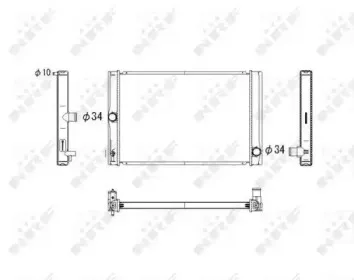 Радиатор, охлаждение двигателя NRF купить