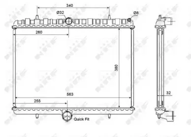 Радиатор, охлаждение двигателя NRF купить