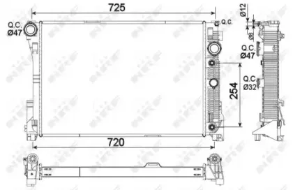 Радиатор, охлаждение двигателя NRF купить