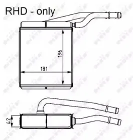 Теплообменник, отопление салона NRF купить