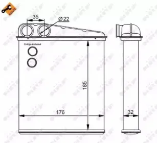 54271 NRF Радіатор опалювача салону VW Caddy III/Golf V/VI 0 NRF купить
