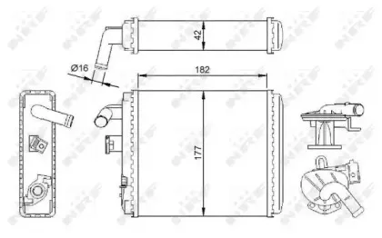 Теплообменник, отопление салона NRF купить