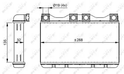 54283 NRF Радіатор опалювання салону BMW 7(E38) NRF купить