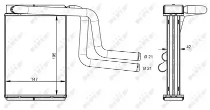Теплообменник, отопление салона NRF купить