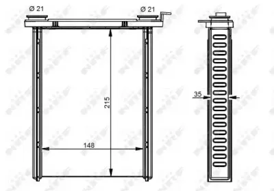 54346 NRF Радіатор опалювача салону Renault Trafic/Opel Viva NRF купить