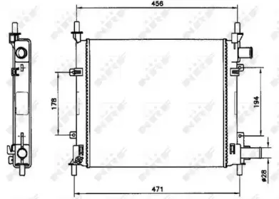 Радиатор, охлаждение двигателя NRF купить