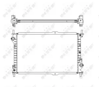 Радиатор, охлаждение двигателя NRF купить