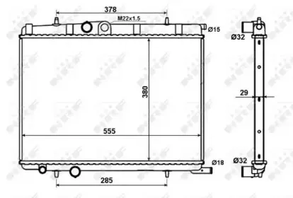 Радиатор, охлаждение двигателя NRF купить