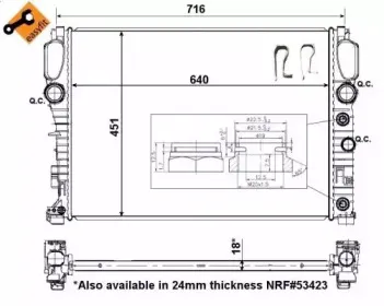 Радиатор, охлаждение двигателя NRF купить